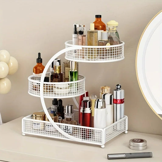 1pc Metal Multi- Layer Light Weight Makeup Storage Rack