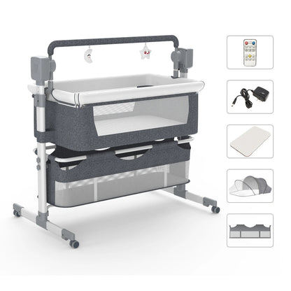 Rocking Baby Portable Bassinet Newborn Cradle Bedside Sleeper for Infant Travel Electric Bassient