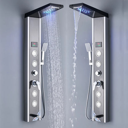 Luxury LED Spa Massage Jet Shower Head & Panel