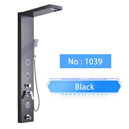 Luxury LED Spa Massage Jet Shower Head & Panel