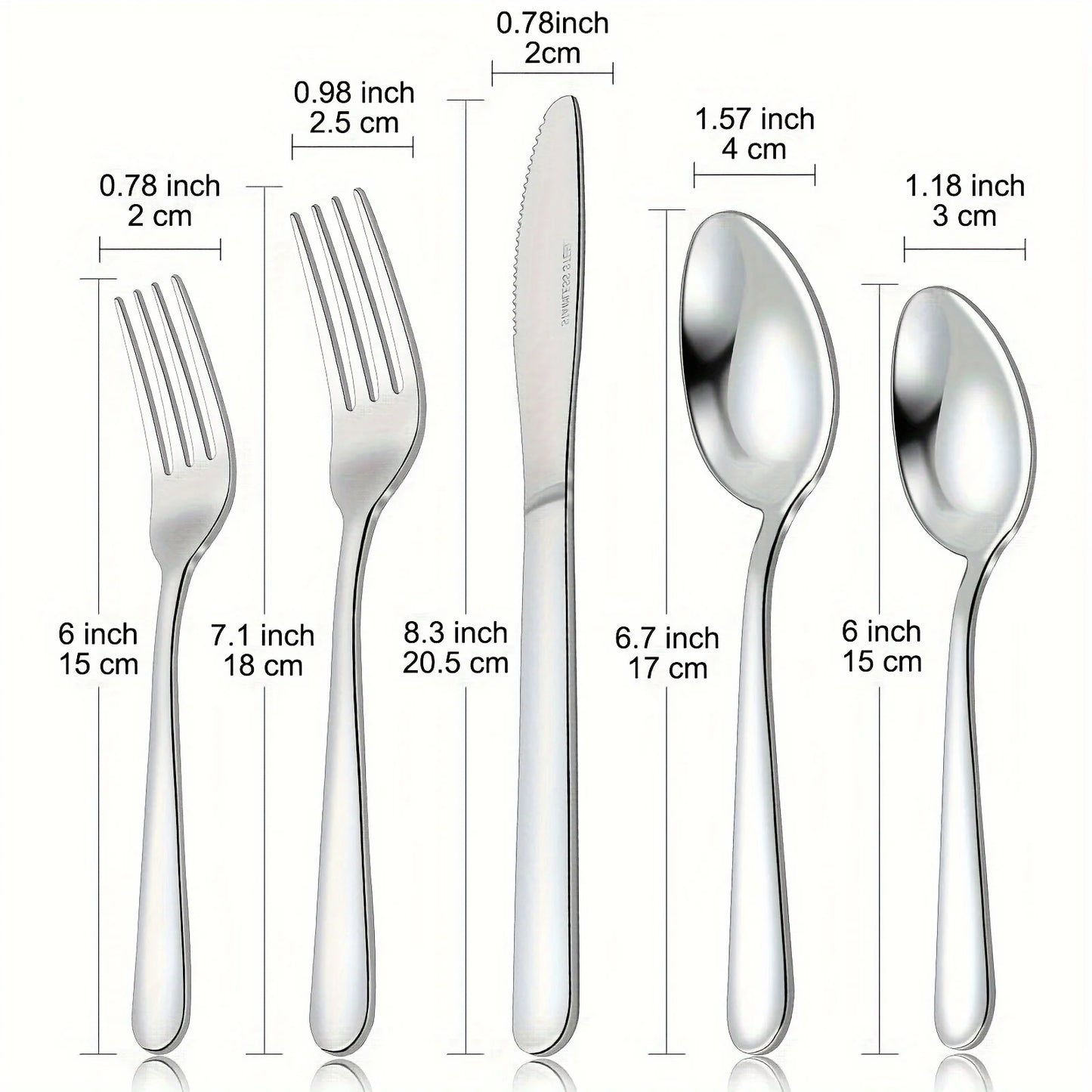 Stainless Steel Silverware  60/90 Pcs