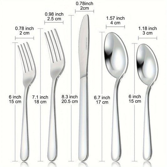 Stainless Steel Silverware  60/90 Pcs