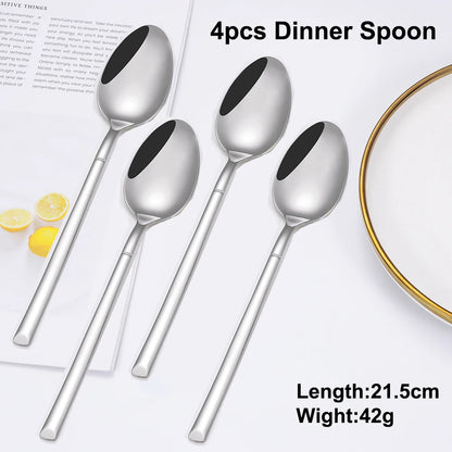 SIlverware Set in 4/6/16/24 Pcs Elegant High Polish Stainless Steel Cutlery Set