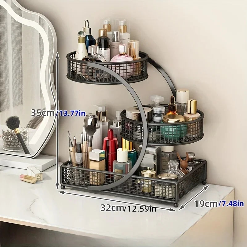 1pc Metal Multi- Layer Light Weight Makeup Storage Rack