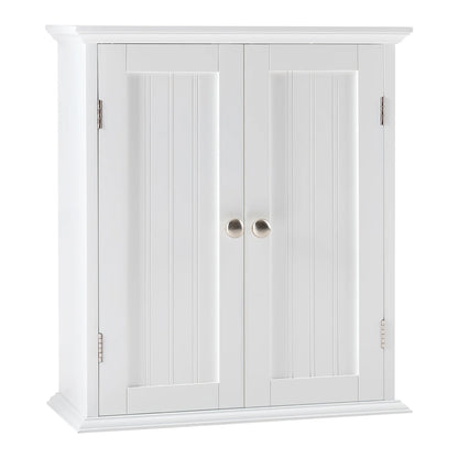 21 Inch Wall Mounted Cabinet With 2 Doors 3 Layer Medicine Wall Cabinet For Living Room Space Saver Storage Cabinet