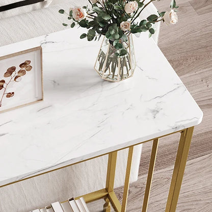 Multi-Function Table:  Console Table,  Sofa Tables , Narrow Entryway Table with Glass Shelf,  Behind Couch Table for Living Room