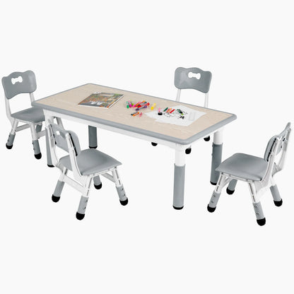 Height Adjustable Toddler Table & Chairs (4)