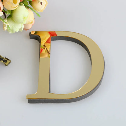 LETTERS
10CM 26 English Wall Sticker 3D Mirror Acrylic Gold Wall Sticker Decals Self-Adhesive