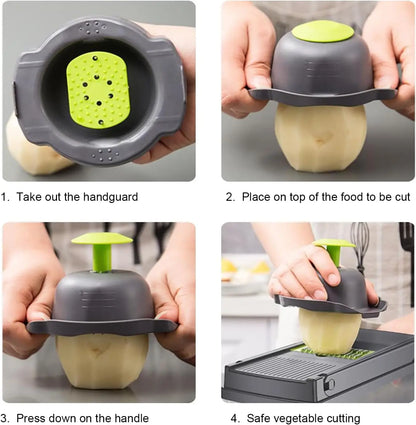 Kitchen professional chopper/slicer, multifunctional blades and slicers