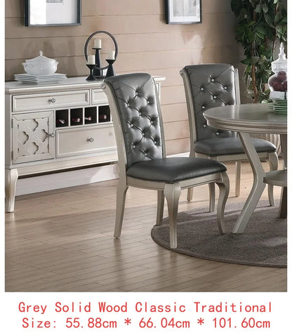 7pc Glass Rect.  Dining Room Set w/ 6 Chairs