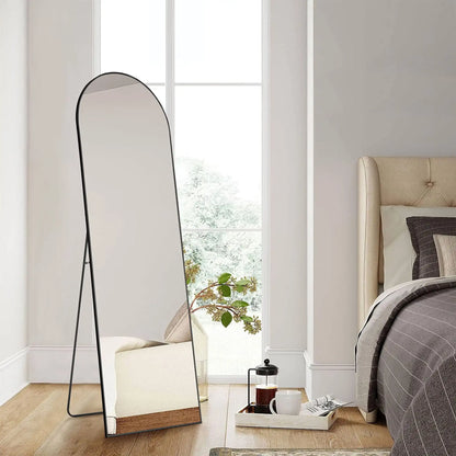 Arched Full Length Mirror Standing Full Body Mirror with Bracket