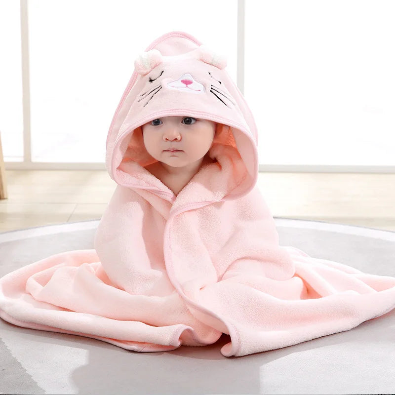 BABY BATH TOWELS
Cartoon Animal Soft Newborn Hooded Blanket Toddler Bathrobe Warm Sleeping Swaddle Wrap