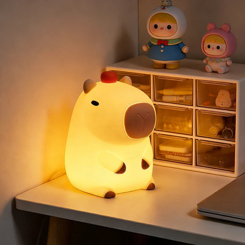 Night Lights - Cute Kids Animal Shape 3 Changing Modes USB-C Rechargeable LED  with Remote Control