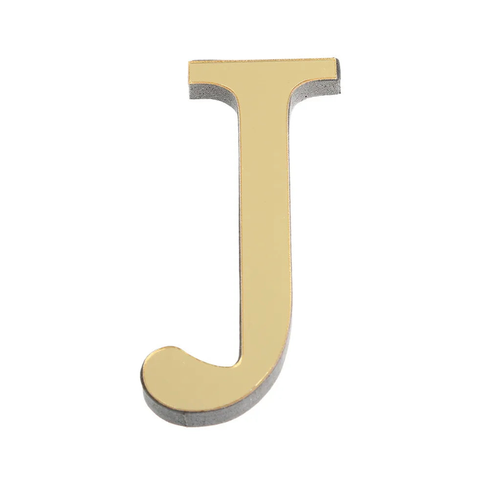 LETTERS
10CM 26 English Wall Sticker 3D Mirror Acrylic Gold Wall Sticker Decals Self-Adhesive
