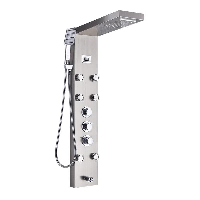 Luxury LED Spa Massage Jet Shower Head & Panel