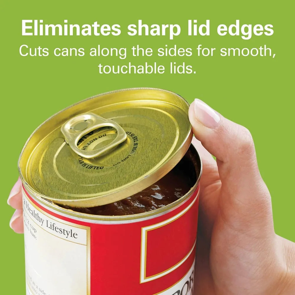 CAN OPENER - Smooth Touch Easy Push Down Lever Eliminates Sharp Edges Opens All Standard-Size