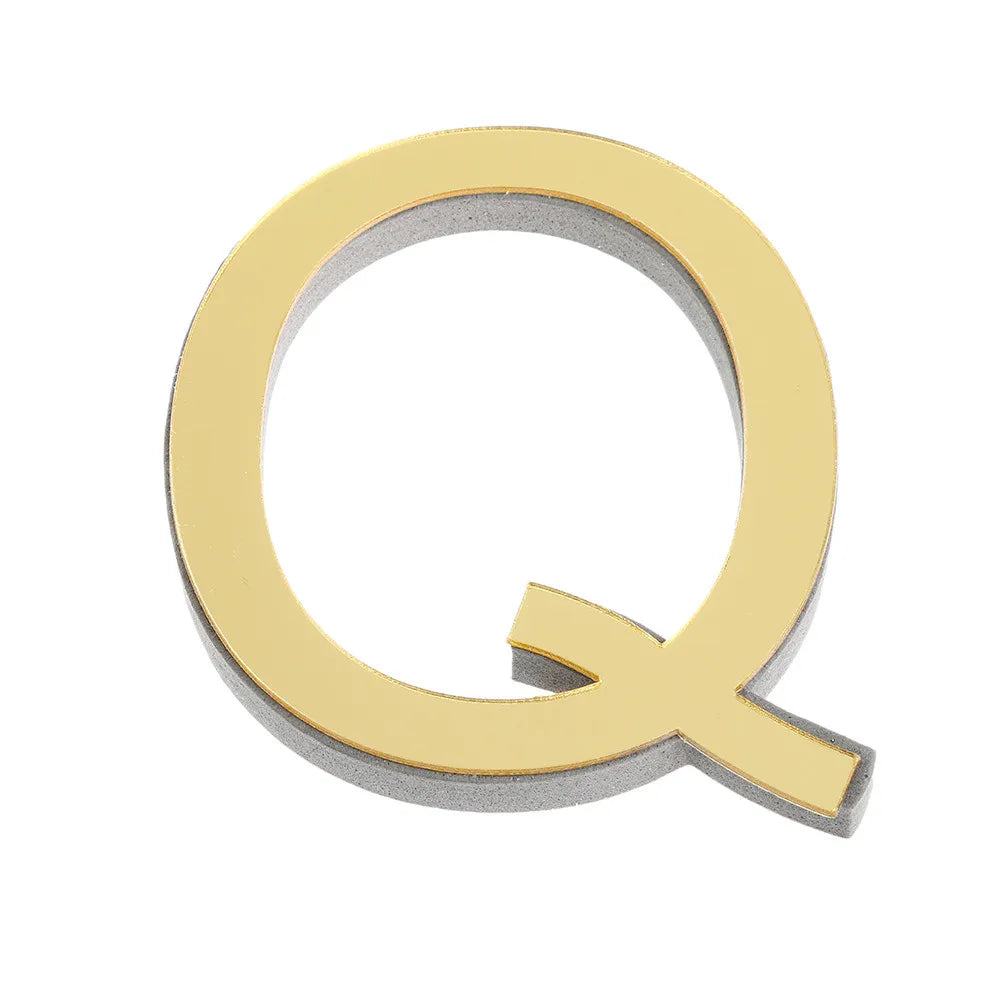 LETTERS
10CM 26 English Wall Sticker 3D Mirror Acrylic Gold Wall Sticker Decals Self-Adhesive