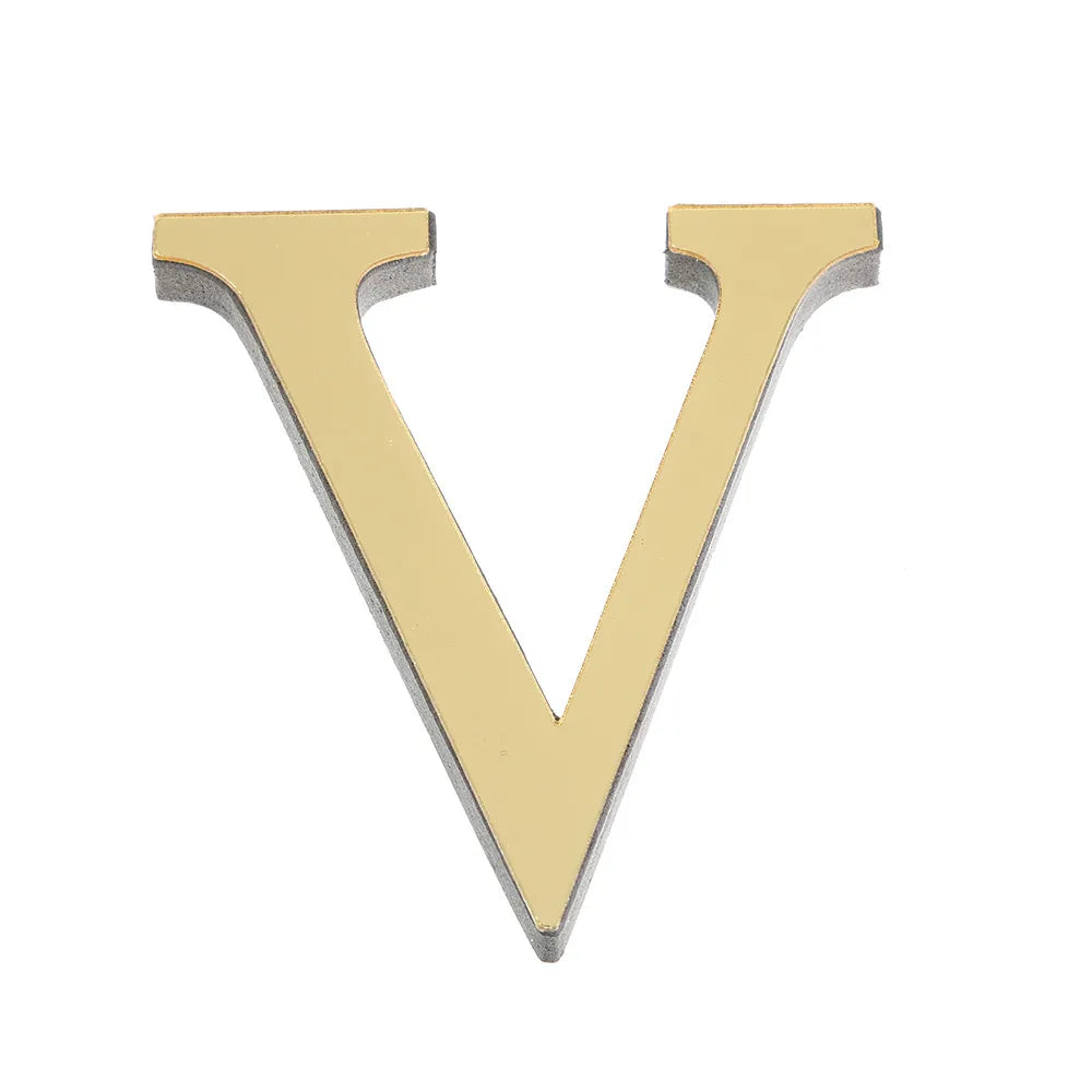 LETTERS
10CM 26 English Wall Sticker 3D Mirror Acrylic Gold Wall Sticker Decals Self-Adhesive