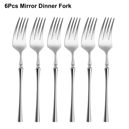 6/16/24Pcs Sliver Tableware Stainless Steel Cutlery