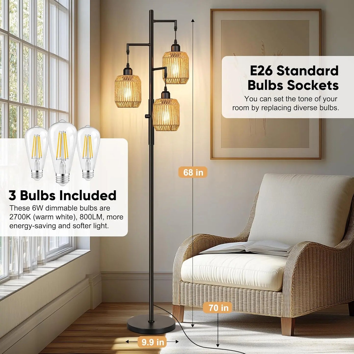 Dimmable Floor Lamp