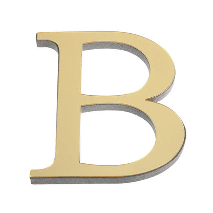 LETTERS
10CM 26 English Wall Sticker 3D Mirror Acrylic Gold Wall Sticker Decals Self-Adhesive
