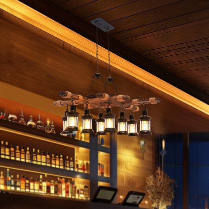 Vintage Wood Ceiling Chandelier