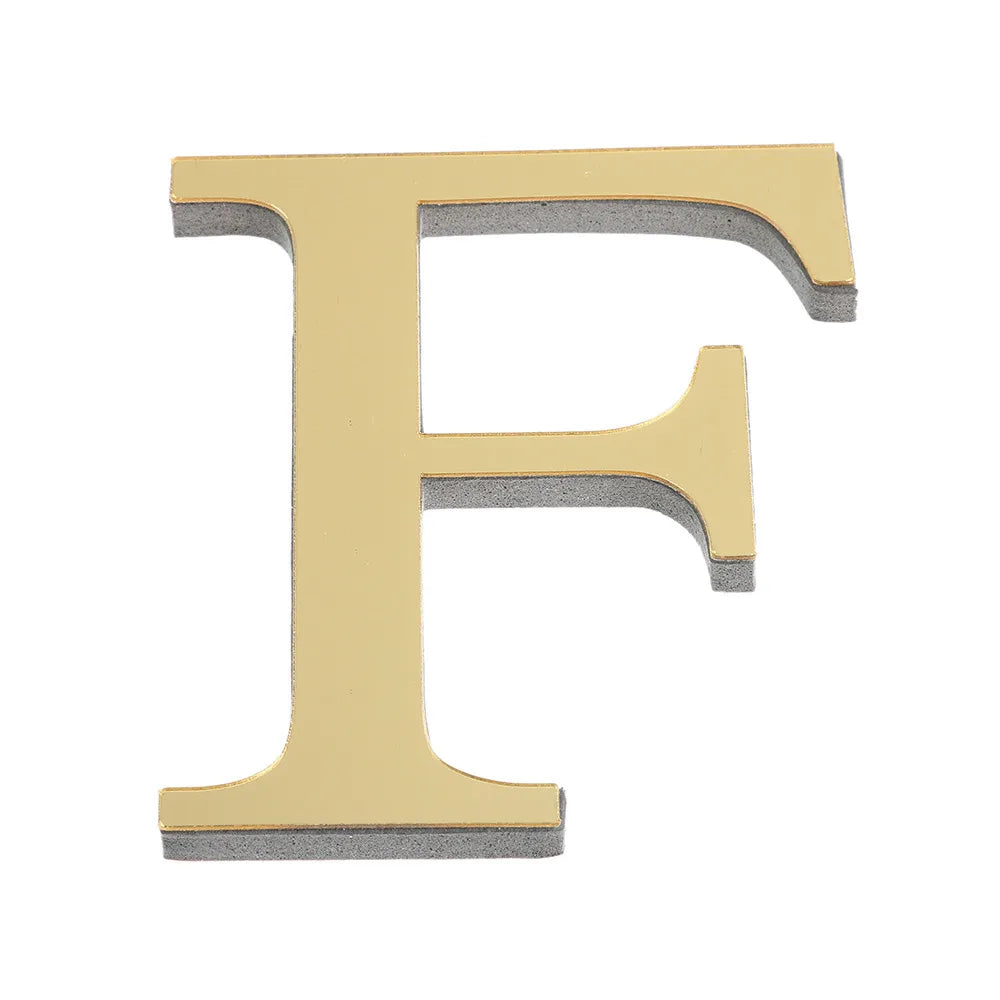 LETTERS
10CM 26 English Wall Sticker 3D Mirror Acrylic Gold Wall Sticker Decals Self-Adhesive