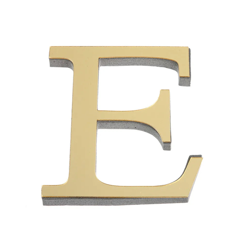 LETTERS
10CM 26 English Wall Sticker 3D Mirror Acrylic Gold Wall Sticker Decals Self-Adhesive
