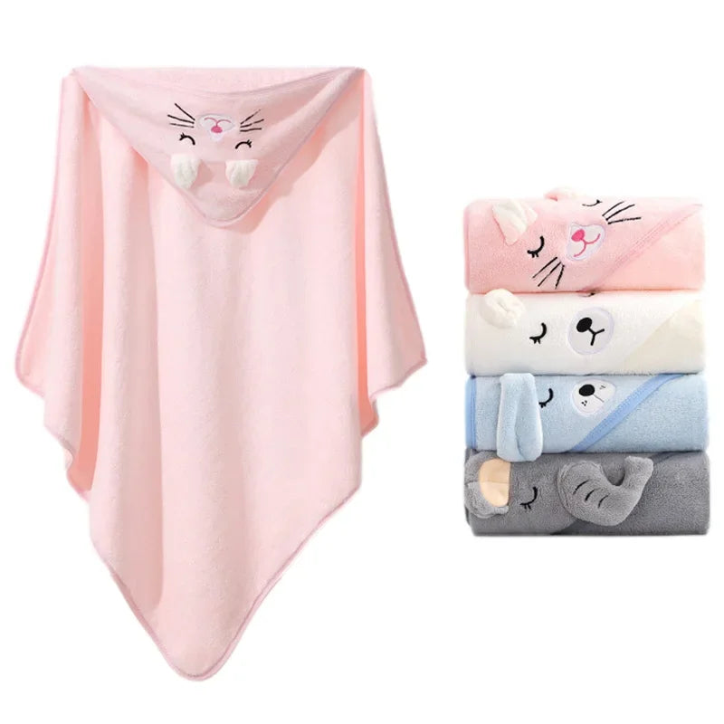 BABY BATH TOWELS
Cartoon Animal Soft Newborn Hooded Blanket Toddler Bathrobe Warm Sleeping Swaddle Wrap