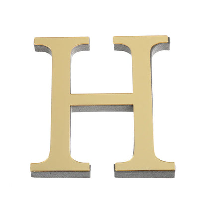 LETTERS
10CM 26 English Wall Sticker 3D Mirror Acrylic Gold Wall Sticker Decals Self-Adhesive