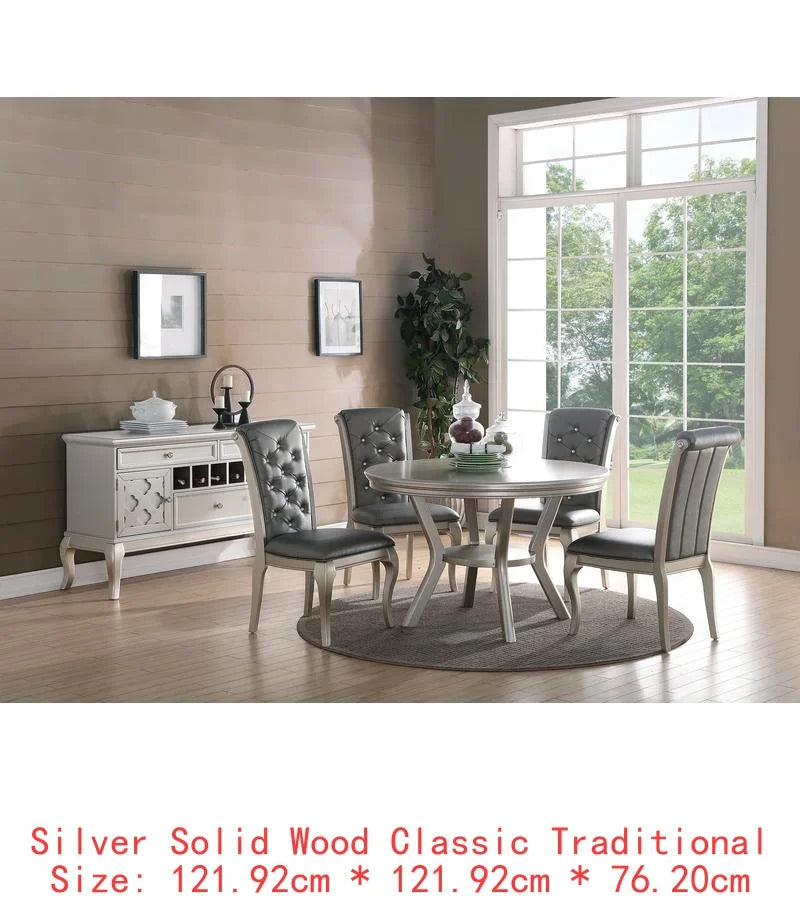 7pc Glass Rect.  Dining Room Set w/ 6 Chairs