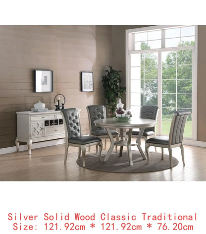 7pc Glass Rect.  Dining Room Set w/ 6 Chairs