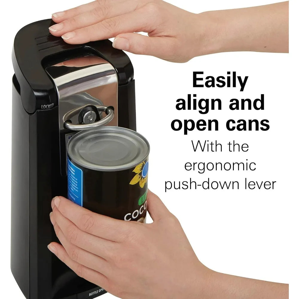 CAN OPENER - Smooth Touch Easy Push Down Lever Eliminates Sharp Edges Opens All Standard-Size