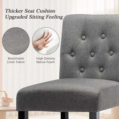 30'' Bar Stools with Button Tufted Back