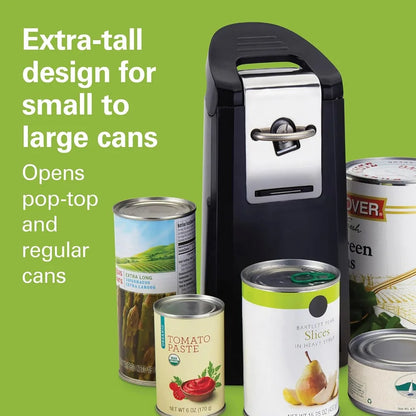 CAN OPENER - Smooth Touch Easy Push Down Lever Eliminates Sharp Edges Opens All Standard-Size