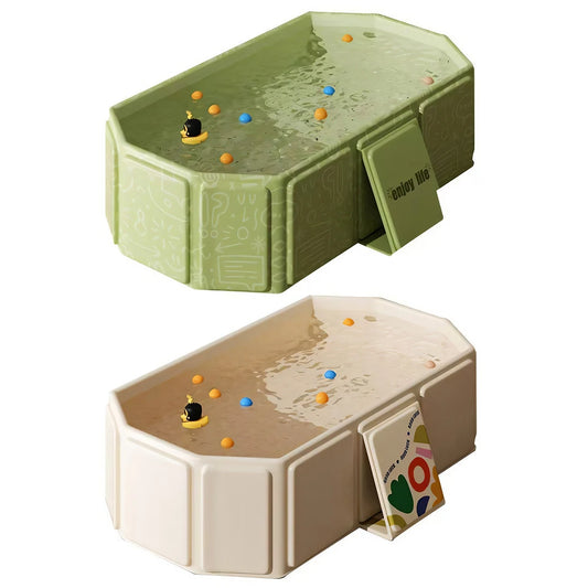Infants To Toddlers Collapsible Baby Bath Tub with Drain