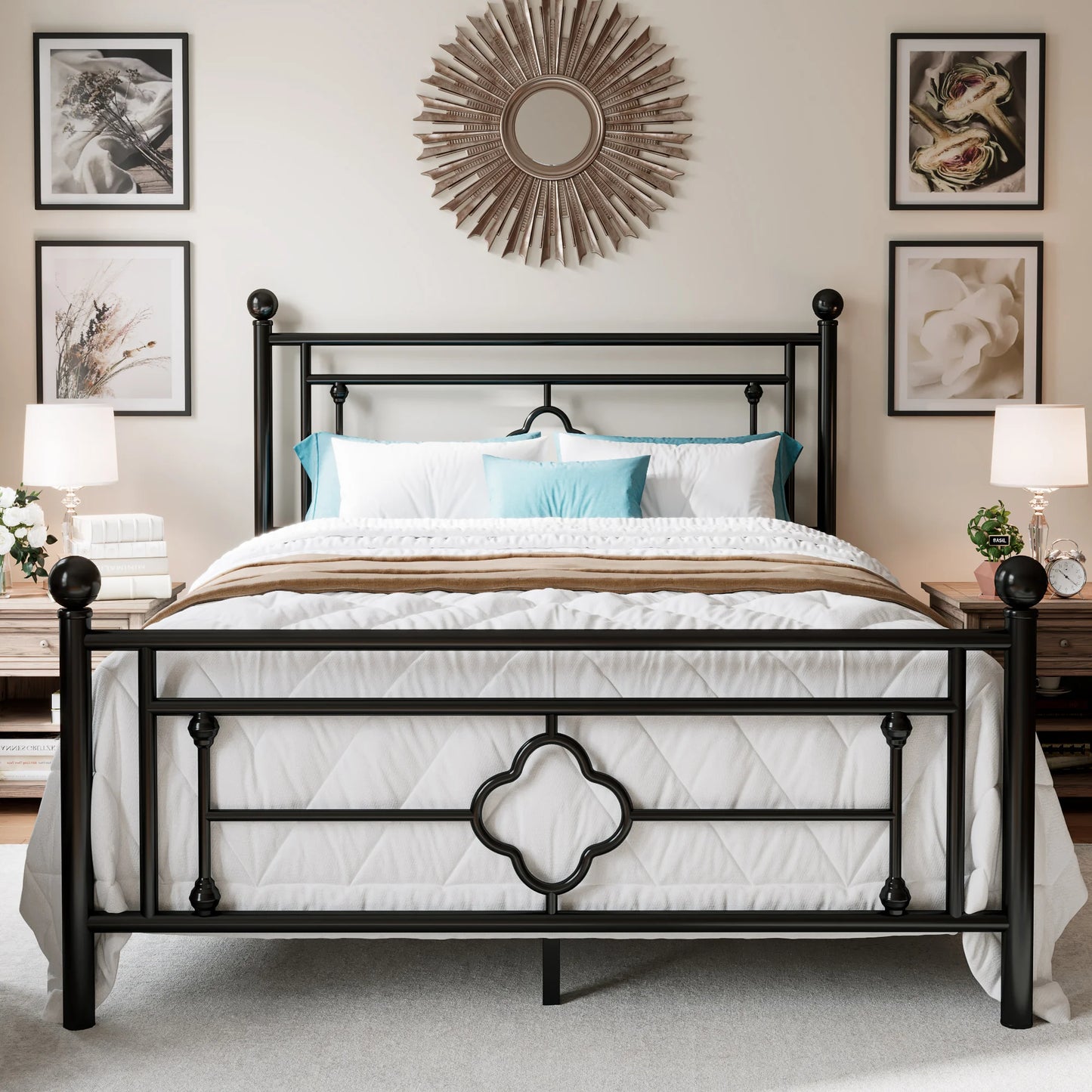 PLATFORM BED FRAME
Victorian Style, Wrought Iron Platform Bed Frame