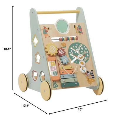 Wooden Baby Walker with Wheels Montessori Push Toys for Babies Learning to Walk Baby Walkers Activity Center