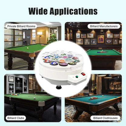 BILLARD BALL CLEANER
16 Automatic Billiard Ball Cleaner, Electric Billiard Ball Cleaner, Polishing Machine for Billiard Balls