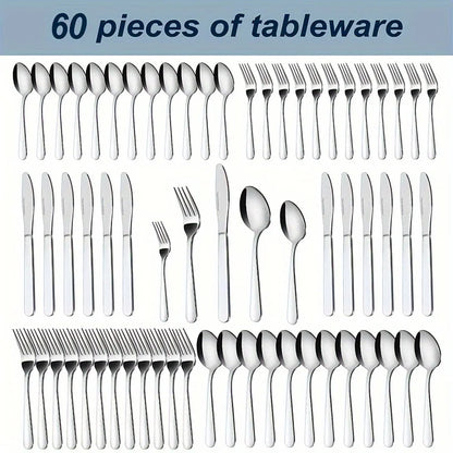 Stainless Steel Silverware  60/90 Pcs