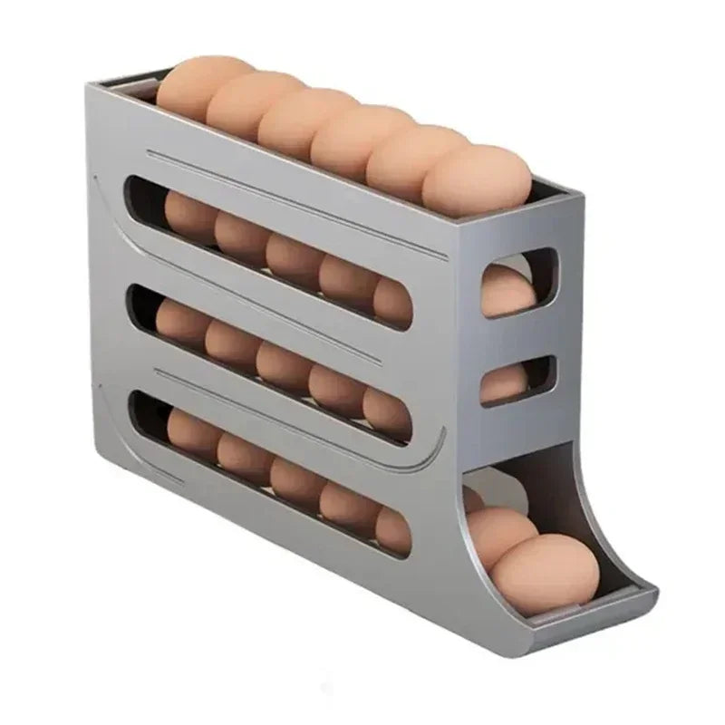 Egg Storage Refrigerator Box 4 Layers Automatic Rolling Egg Dispenser