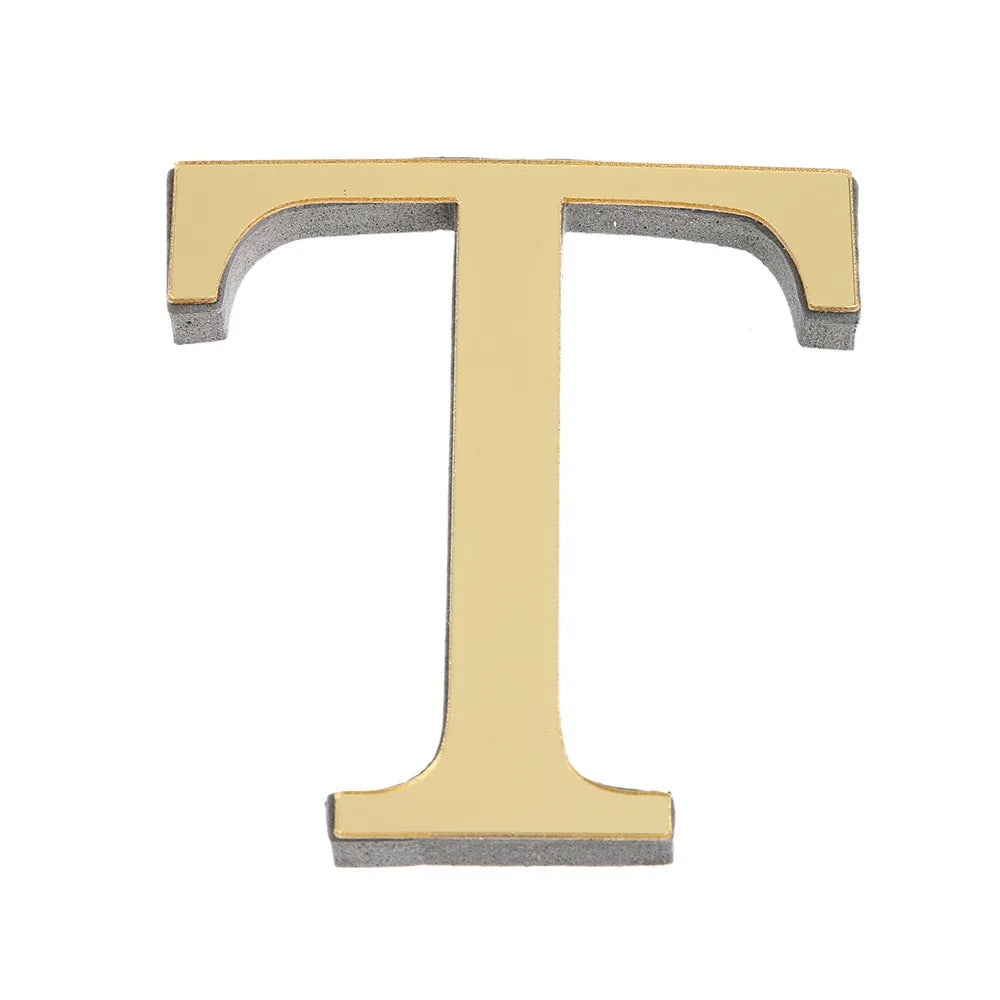 LETTERS
10CM 26 English Wall Sticker 3D Mirror Acrylic Gold Wall Sticker Decals Self-Adhesive