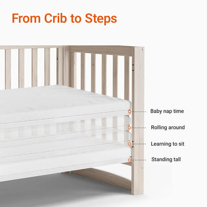 Convertible Baby Crib With Removable Wheels