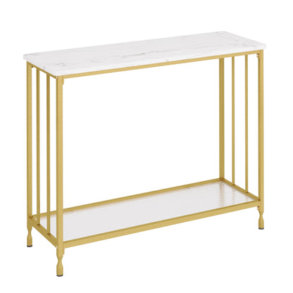 Multi-Function Table:  Console Table,  Sofa Tables , Narrow Entryway Table with Glass Shelf,  Behind Couch Table for Living Room