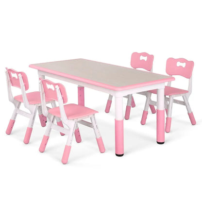 Height Adjustable Toddler Table & Chairs (4)