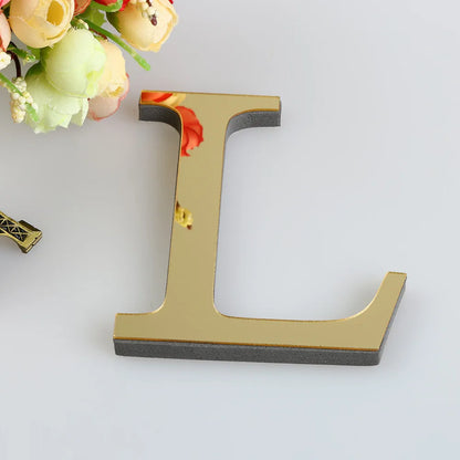 LETTERS
10CM 26 English Wall Sticker 3D Mirror Acrylic Gold Wall Sticker Decals Self-Adhesive