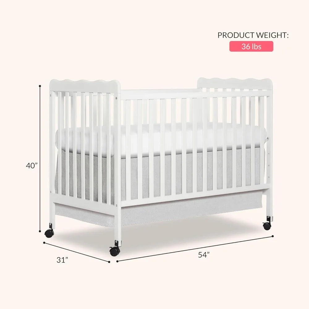 White, Gold Certified, Adjustable Mattress Heights, Convertible Crib to Toddler Bed