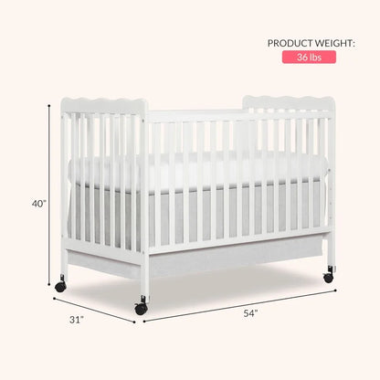 White, Gold Certified, Adjustable Mattress Heights, Convertible Crib to Toddler Bed