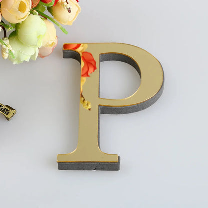 LETTERS
10CM 26 English Wall Sticker 3D Mirror Acrylic Gold Wall Sticker Decals Self-Adhesive