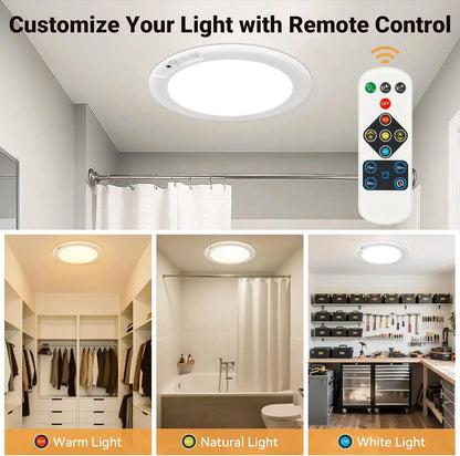 Rechargeable Wireless, Motion Sensor Ceiling Light, Lights Battery Operated,  Closet Light with Remote, 6500K 0.55″ Ultra Thin Lights for Bathroom Hallway Pantry